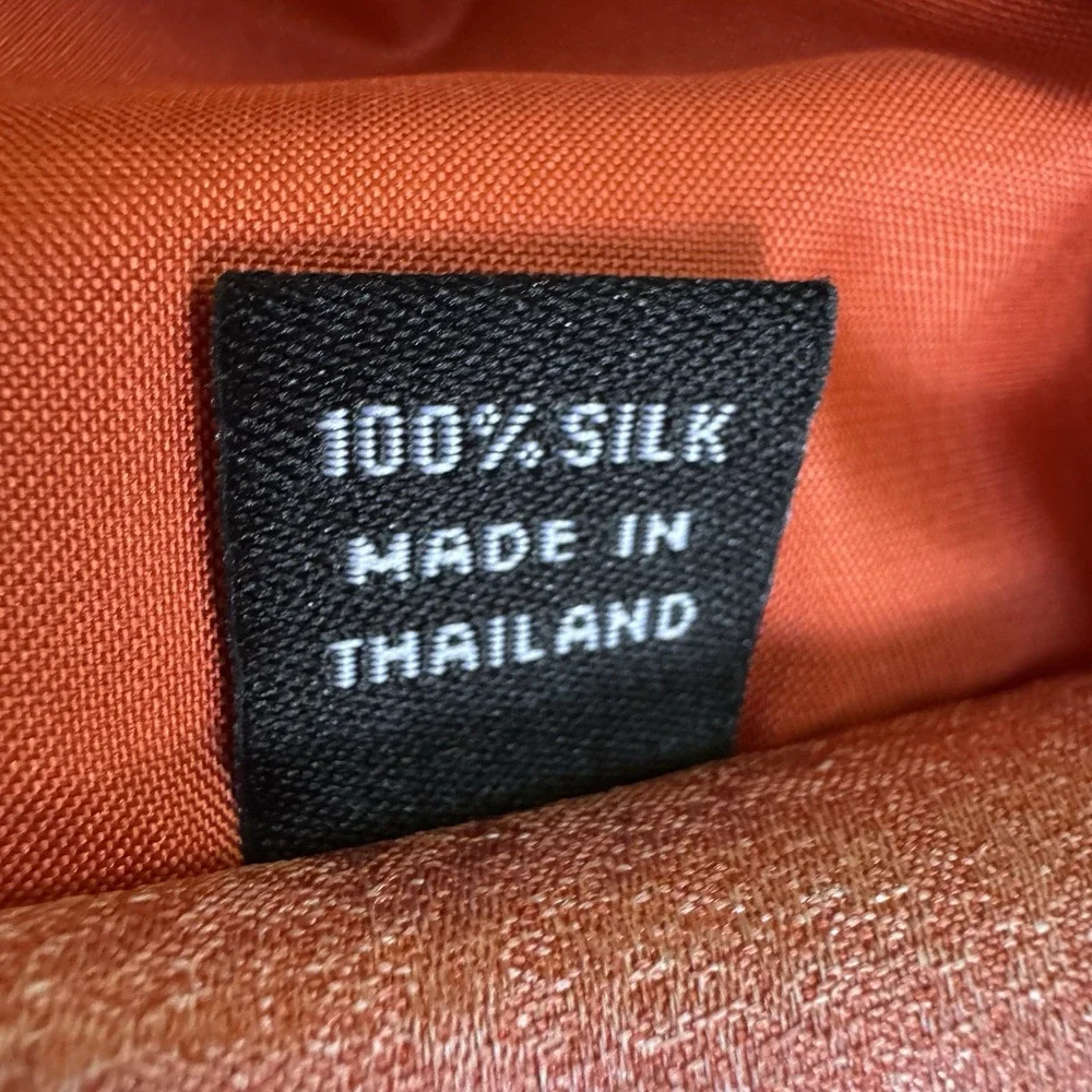 Jim Thompson NWT 100% Thai Silk Elephant Pillow Cover 18x18 Terracotta‎ Jacquard